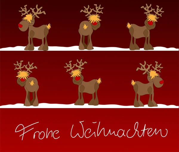 Karácsonyi kártya Frohe Weihnachten — Stock Vector