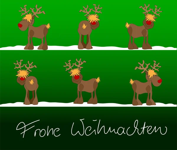 Χριστουγεννιάτικη κάρτα Frohe Weihnachten — Διανυσματικό Αρχείο