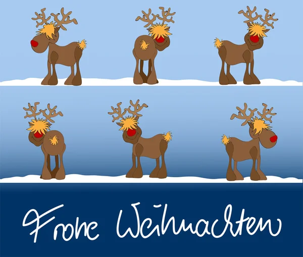 Χριστουγεννιάτικη κάρτα Frohe Weihnachten — Διανυσματικό Αρχείο