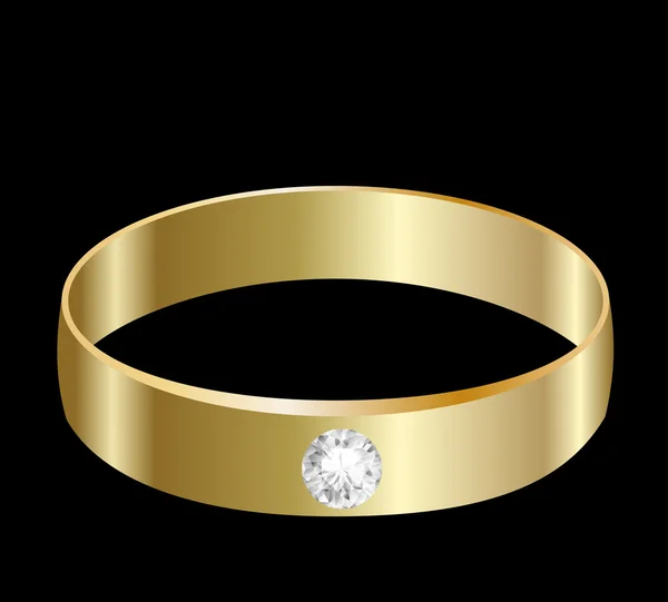 Wedding ring female — Stock Vector