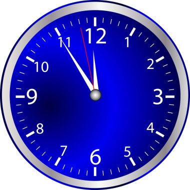 Blue Clock clipart