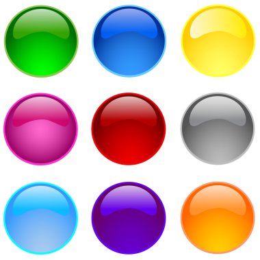 Renkli düğmeler kümesi