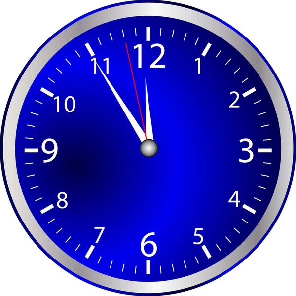 Horloge bleue — Image vectorielle