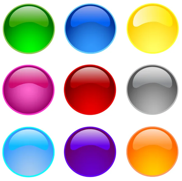 Set di pulsanti colorati — Vettoriale Stock