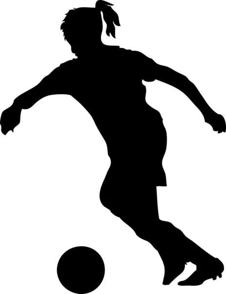 女子サッカー選手 — ストックベクタ