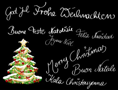 çok dilde christmascard