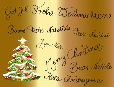 çok dilde christmascard