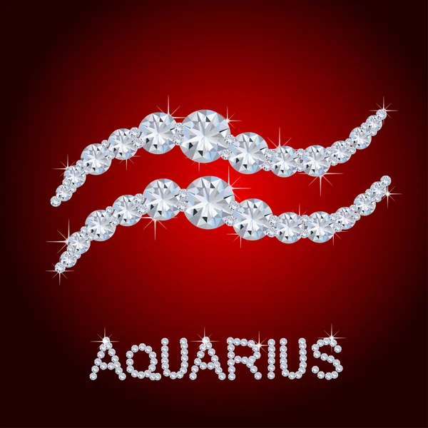 Diamond Zodiac Aquarius — Stock Photo, Image