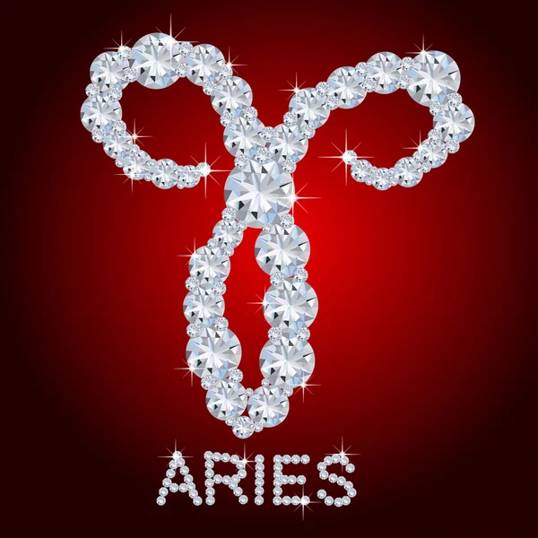 Diamond Zodiac Aries — Stock Photo, Image
