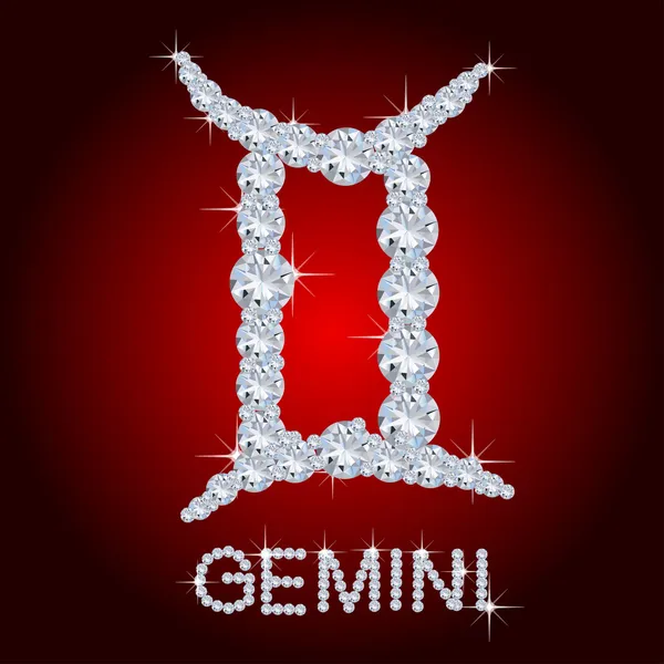 Diamond Zodiac Gemini — Stock Photo, Image