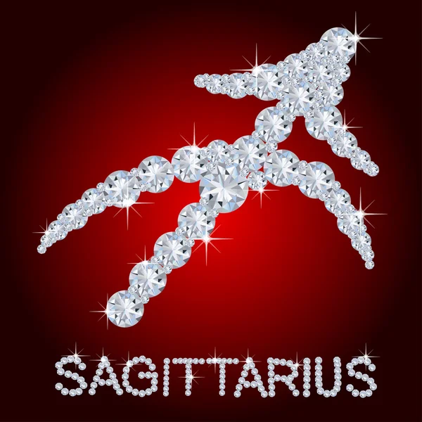 Diamond Zodiac Sagittarius — Stock Photo, Image