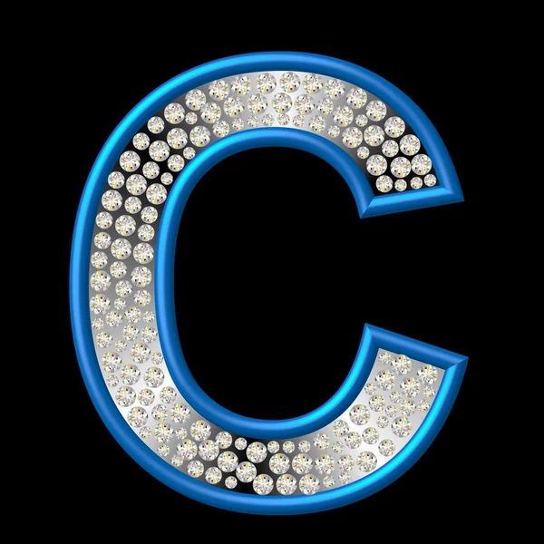 Diamant teken c — Stockfoto