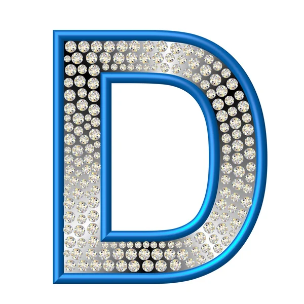Caráter Diamante D — Fotografia de Stock