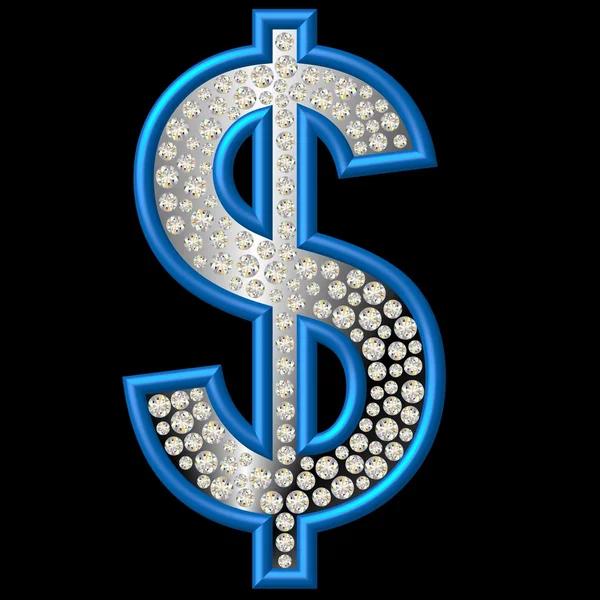Gyémánt szimbólum dollár — Stock Fotó