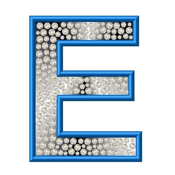 Алмазный символ E — стоковое фото