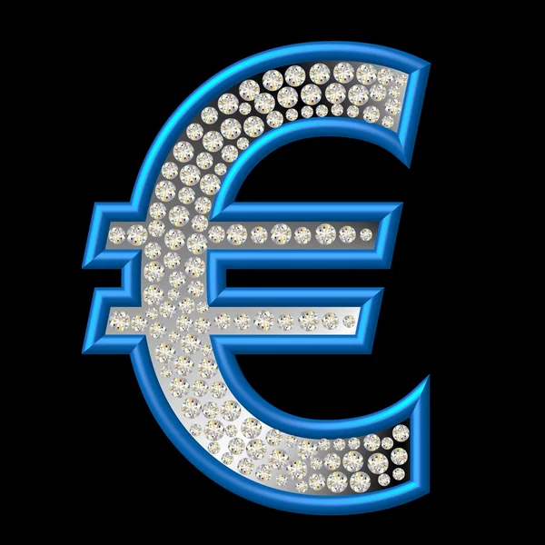 Gyémánt szimbólum euro — Stock Fotó