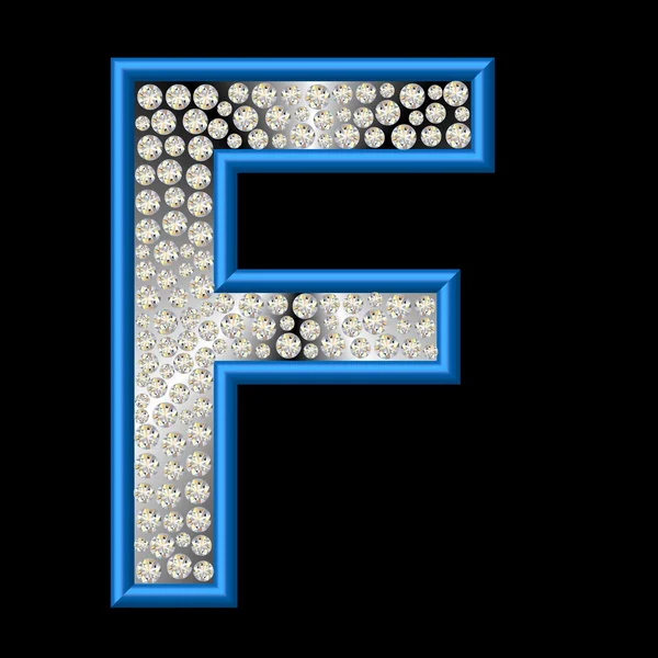 Алмазный символ F — стоковое фото