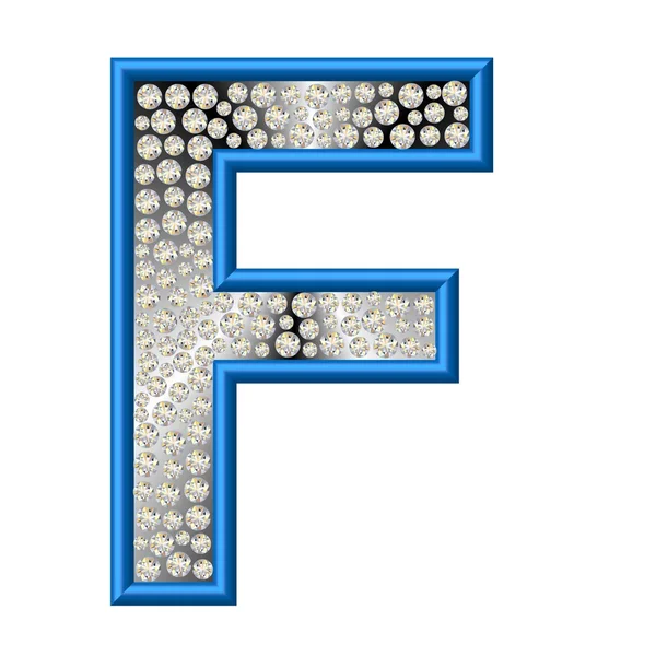 Diament znak f — Zdjęcie stockowe