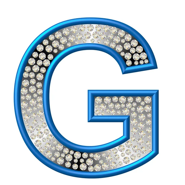 다이아몬드 문자 g — 스톡 사진