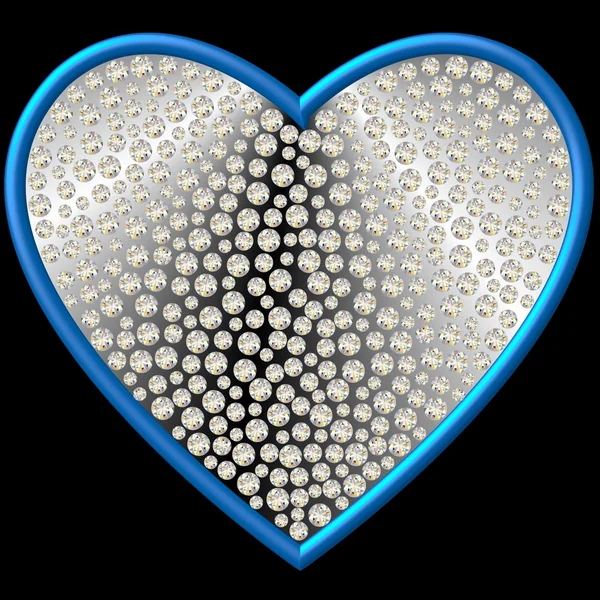 Coração de símbolo de diamante — Fotografia de Stock