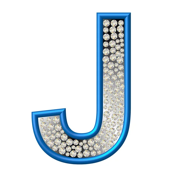 Diamond Character J — Stock Photo, Image