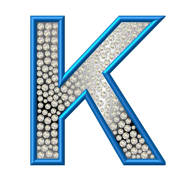 Алмазный символ K — стоковое фото