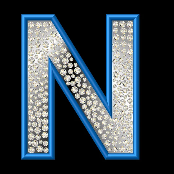 Алмазный символ N — стоковое фото