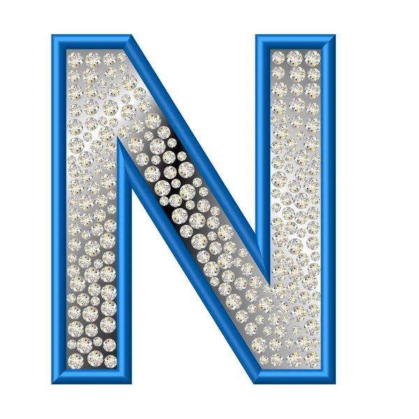 Алмазный символ N — стоковое фото