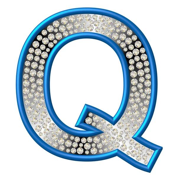 Diamond Character Q — Stock Photo, Image