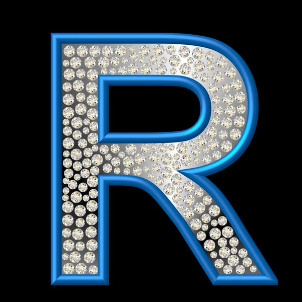Diamond Character R — Stock Photo, Image