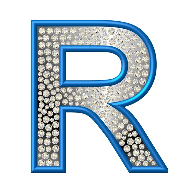 Carácter de diamante R —  Fotos de Stock