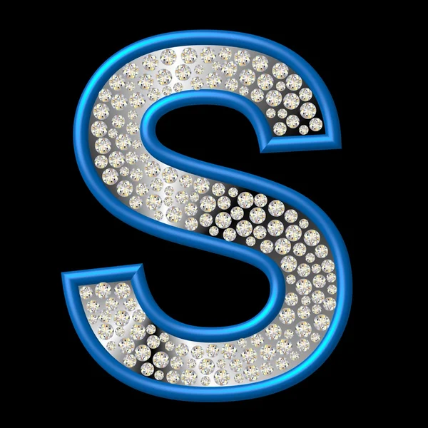 Алмазный символ S — стоковое фото