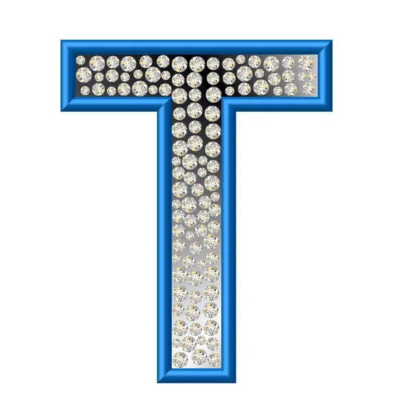Алмазный символ T — стоковое фото