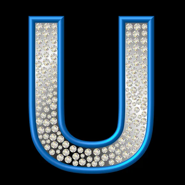 Diamond Character U — Stock Photo, Image