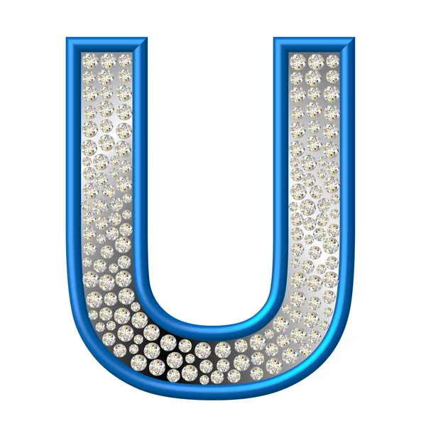 Алмазный символ U — стоковое фото