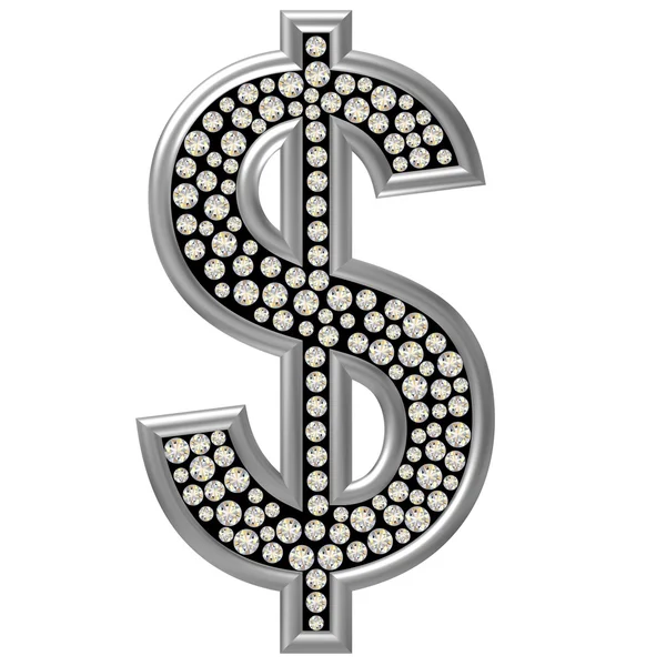 Dólar de símbolo de diamante — Fotografia de Stock