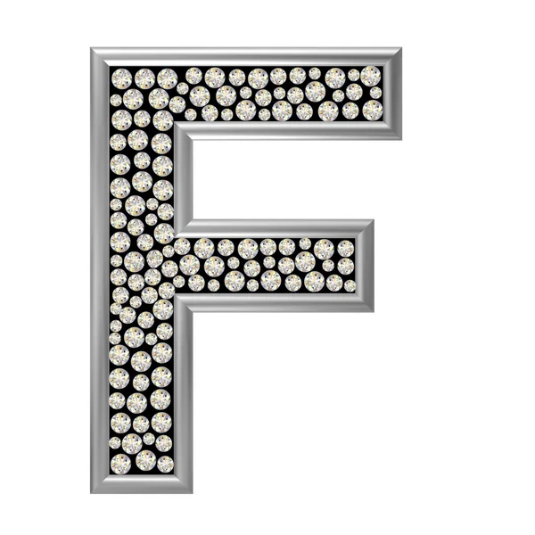 다이아몬드 문자 f — 스톡 사진