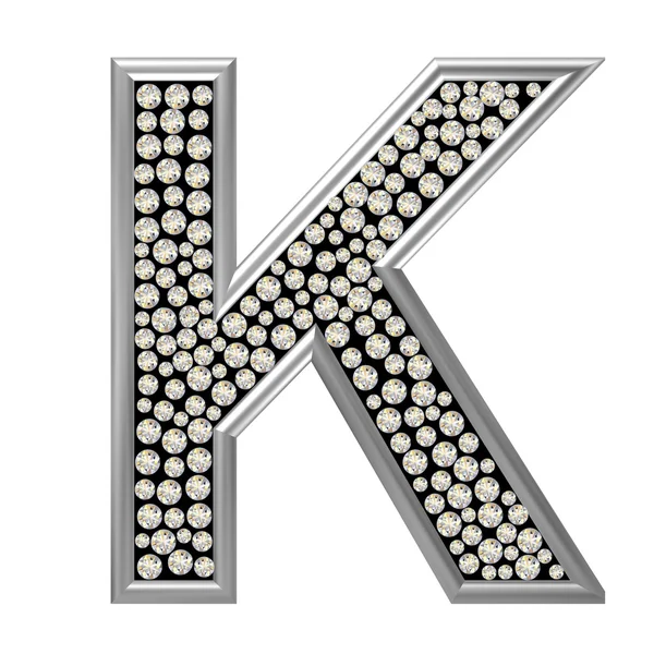 Diamant teken k — Stockfoto