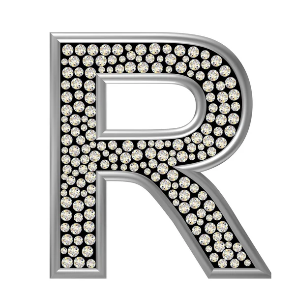 다이아몬드 문자 r — 스톡 사진