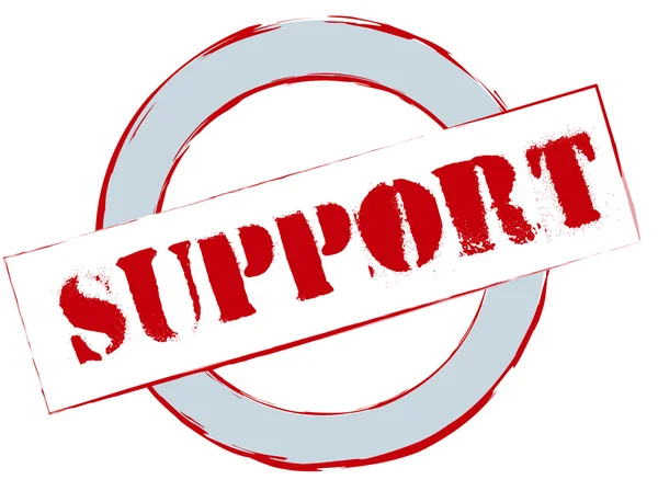 Rubber Stamp Support — Stock Photo, Image