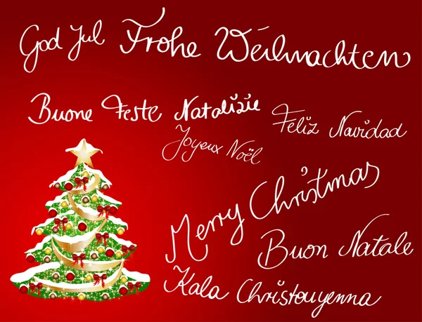 stock image Multilingual Christmascard