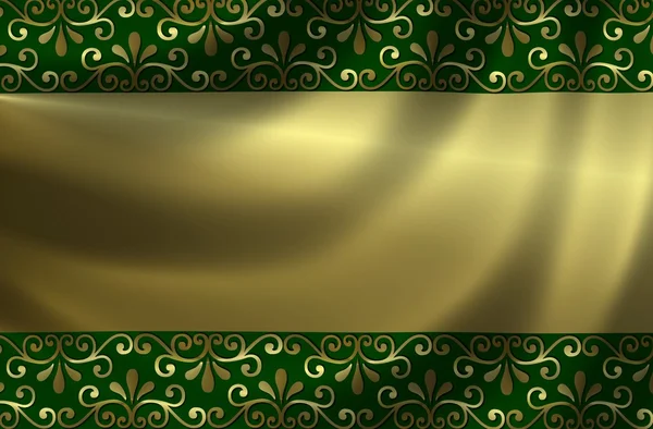 Gyllene bakgrund med ornament — Stockfoto