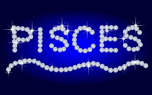 Diamond Zodiac Pisces — Stock Photo, Image