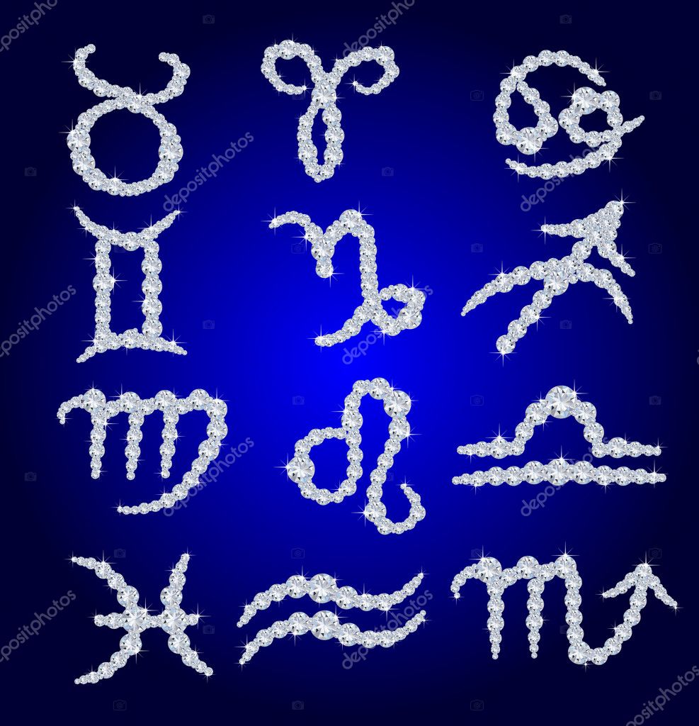Diamond Zodiac Set Stock Photo by ©pdesign 6104008