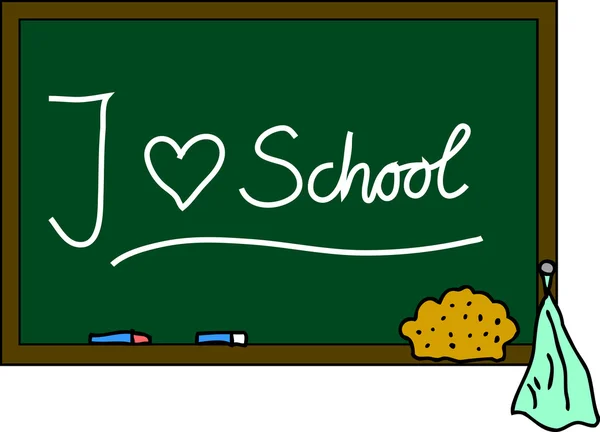 Ik hou van school schoolbord — Stockfoto