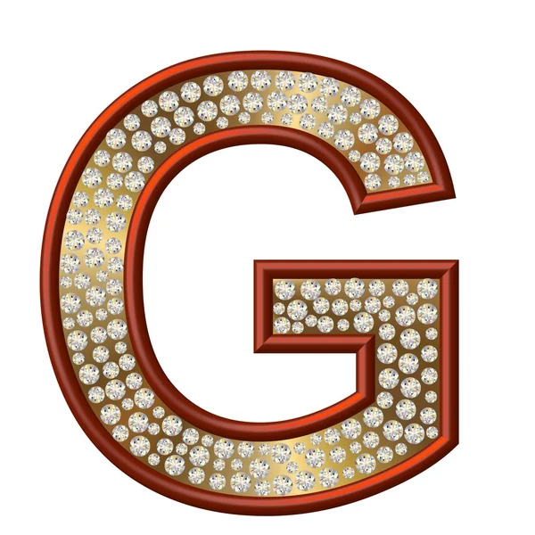 Алмазный символ G — стоковое фото