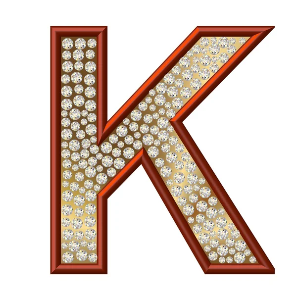 Diamond Character K — Stock Photo, Image