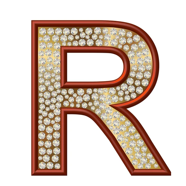 Алмазный символ R — стоковое фото
