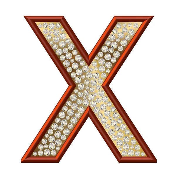 Алмазный символ X — стоковое фото