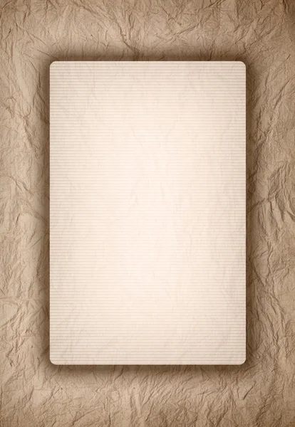 Tasarım şablonu - yaşlı buruşuk kağıt arka plan — Stok fotoğraf